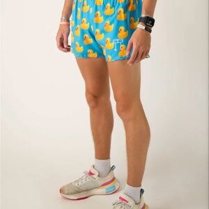 Men's Blue Duck Print 4” Running Shorts